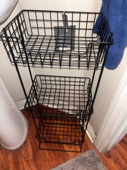 Metal 3-Tier Spa Tower Storage Basket Organizer