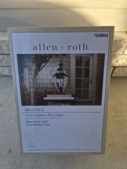 Allen + Roth Brayden 21-in Outdoor Post Light -BRAND NEW 