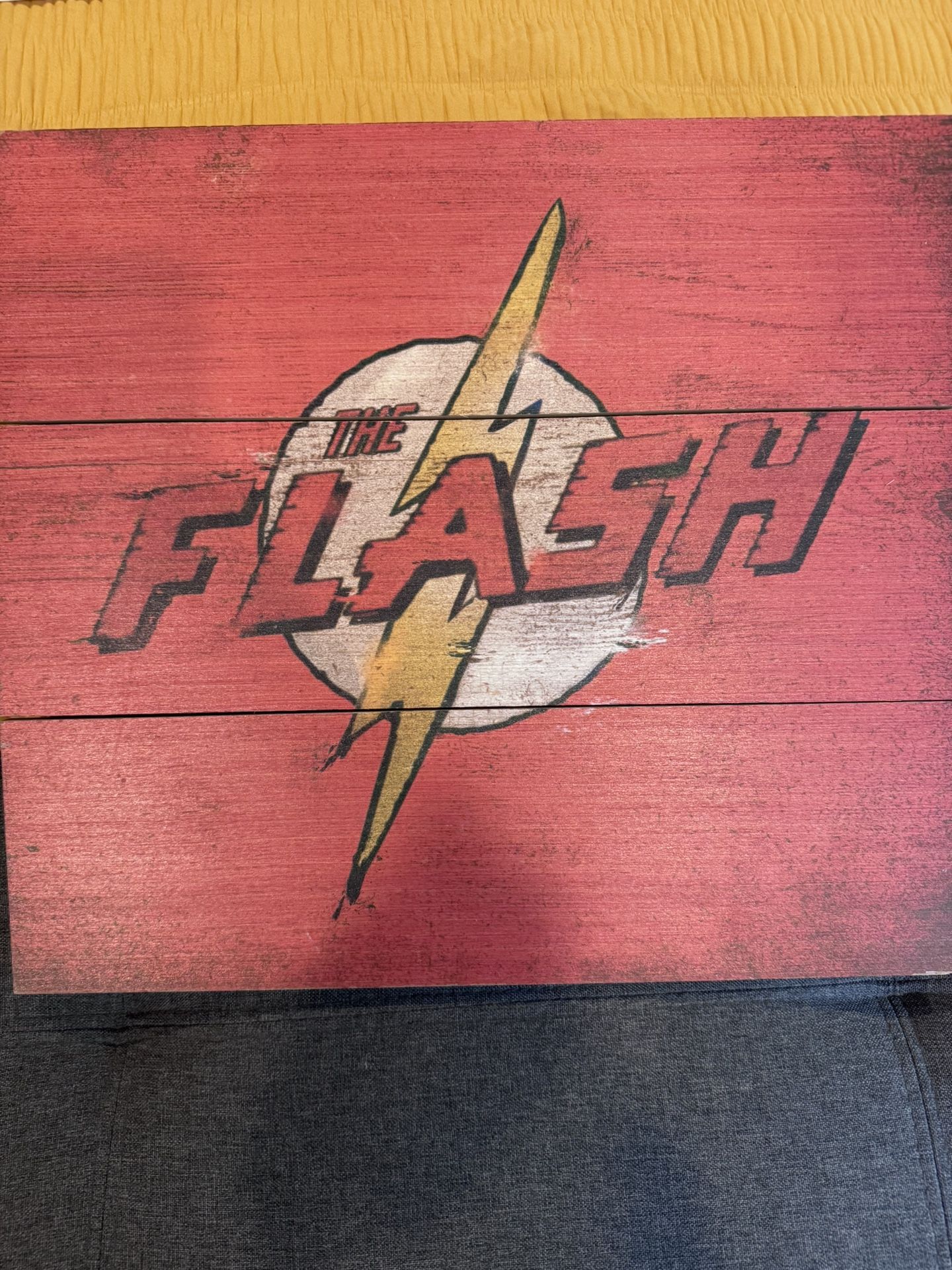 The Flash Wooden Sign 18x16