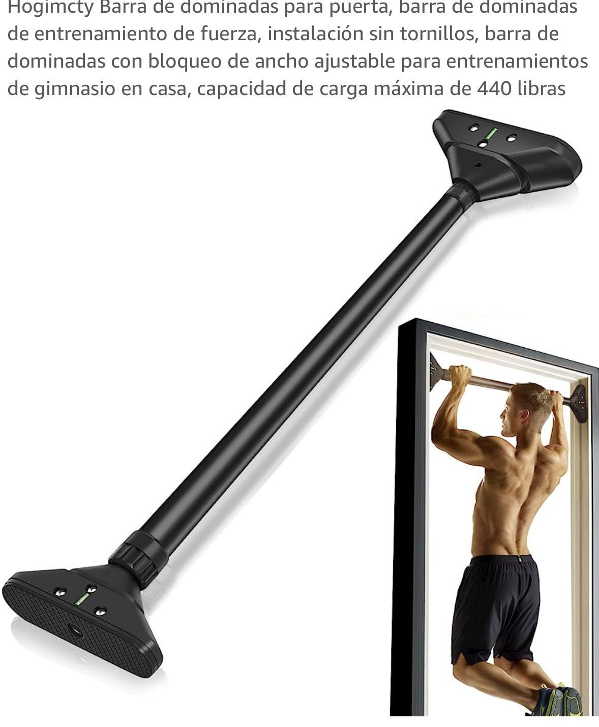 Hogimcty Pull-up Bar Foot Doorway / barra de dominadas de entrenamiento de fuerza Gimnasio En Casa