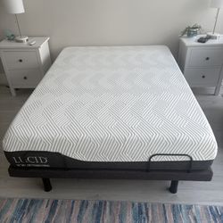 Lucid 300 Adjustable Bed Base and 10” Memory Foam Mattress - Full size
