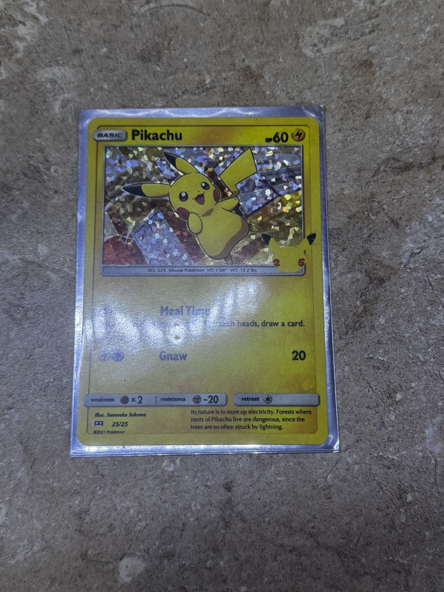 Pikachu Holo 25 Anniversary