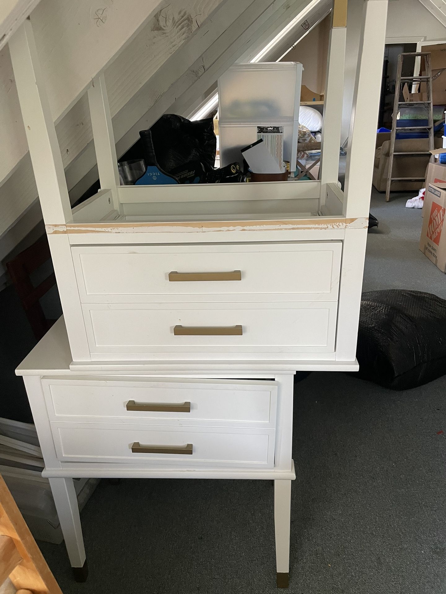 Two 2 Stylish White End tables
