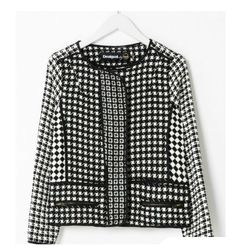 Desigual by M Christian Lacroix Black and White Houndstooth Style Jacket - Size M 