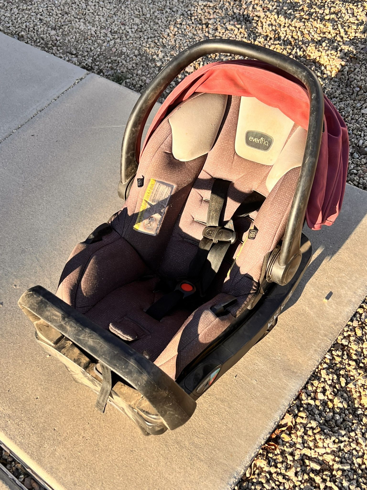 Evenflo Litemax Safemax 2.0 Car Seat, Dusty Rose