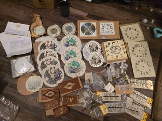 Large Lot of Clock Making/Repair Supplies