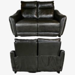 Zero Gravity Power Reclining Leather Sofa/Couch Loveseats w/Power Headrest, Footrest, Lumbar & USB