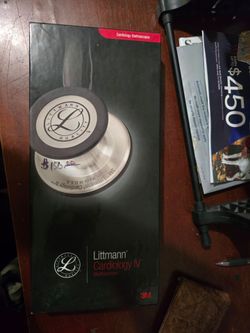 New 3M Littmann Cardiology IV Stethoscope – All Black Edition