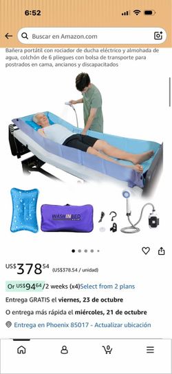 Wash in bed, bed portable bathtub
