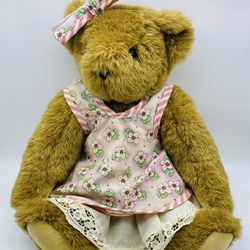 Vintage Vermont Teddy Bear Company 16” Jointed Plush Brown Bear