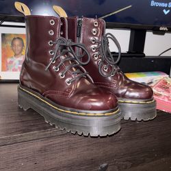 Burgundy Doc Martins