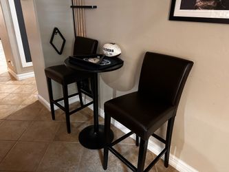 Bar table and stools