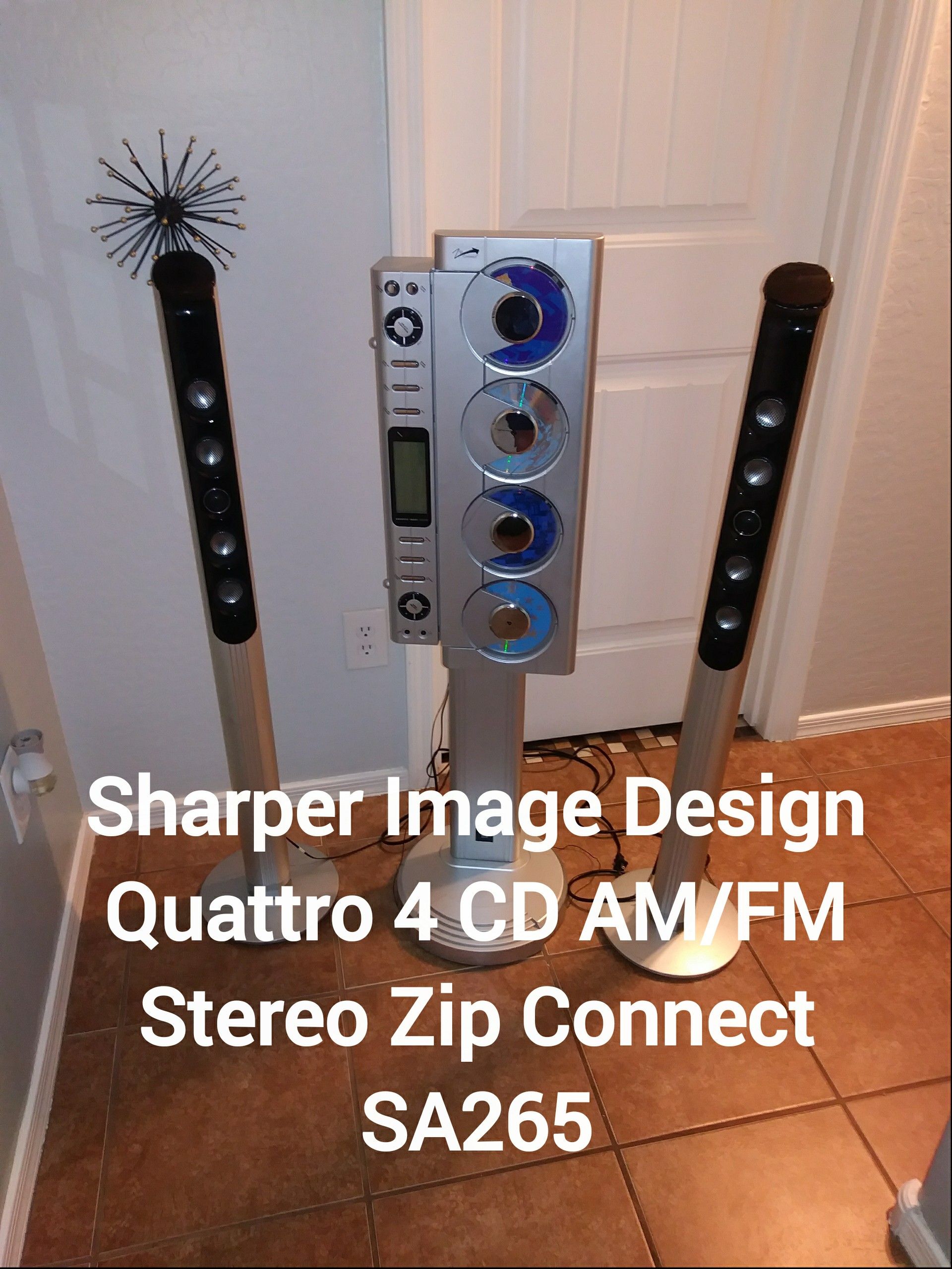 Sharper Image Design Quattro 4 CD AM/FM Stereo ZipConnect Model SA265