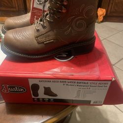 Justin Women's Katerina Waterproof Work Boot Steel Toe