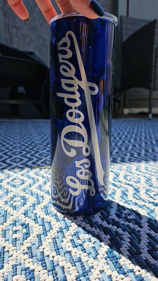 LA Dodgers Printed Chrome Tumbler
