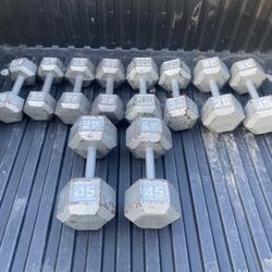 Cast Iron Dumbbell Set