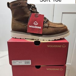 Wolverine Soft Toe Work Boots Sizes 9.5 And 10.5 