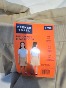 French Toast Girls Pull-On Kick Pleat Scooter 2-Pack