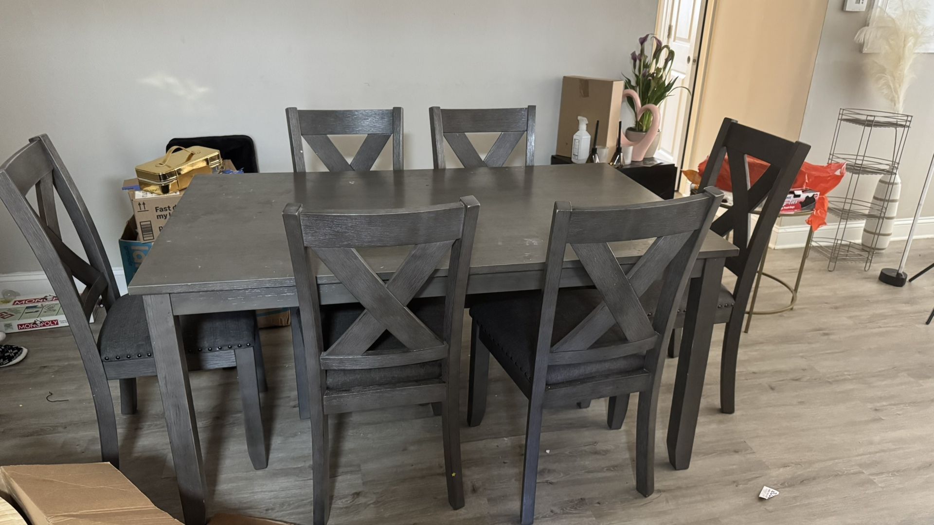 Gray Dining Table $200
