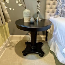 Set of black wooden nightstand