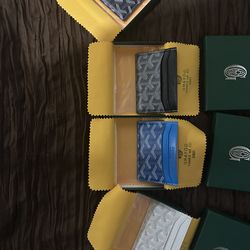 Goyard Goyardine Card Holder Collection – Blue, White, Black – Made in France