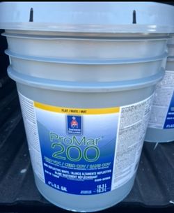 Interior Flat White Paint - 10 gallons