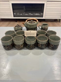 Silvestri Ceramic Tea Set with Cups