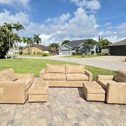 New Arhaus 5-Piece Lounge Chair and Sofa Set