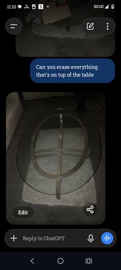 Glass coffee table