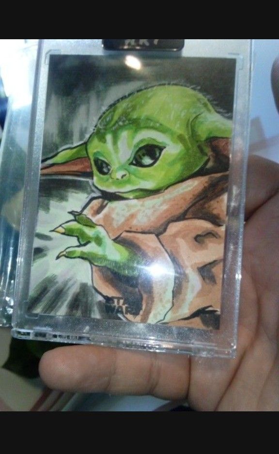 Star Wars Grogu Art Card Rare