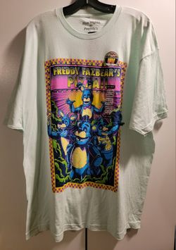 Hot Topuc Five Nights At Freddy's Neon Group T-Shirt Size 2X