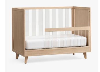 Pottery Barn acrylic crib and conversion