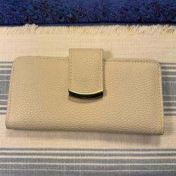 144-HTT PU Leather White Wallet Bifold Snap Close Card, Bills & ID Slots Prelove
