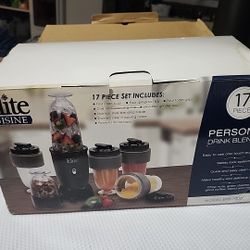 New Elite Cuisine 17 Piece Set Personal Drink Blender Box Is A Bit Damaged 