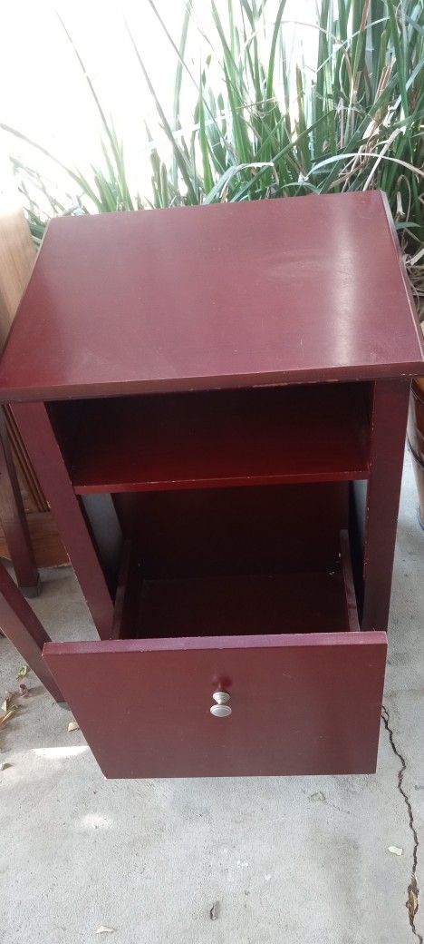 Nightstand File Cabinet Wood