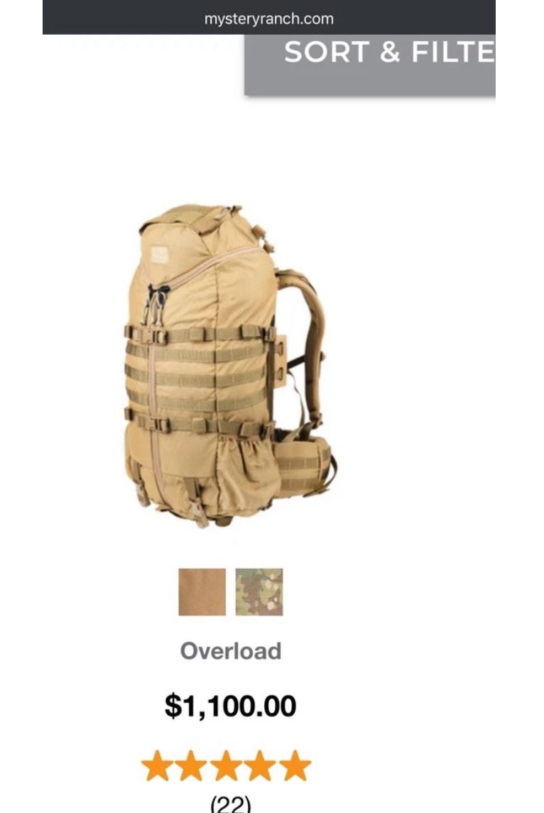 Mystery Ranch Overload pack (coyote brown)