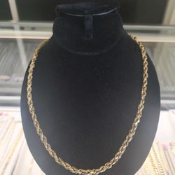 10k Gold Rope Necklace 12 Grams 26 Long Layaway Available 10% Dwon If You Interested Please Make Sure You Ask For Maribel Thank You 