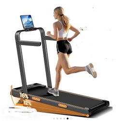Umay walking pad Folding Walking treadmill for Home/Office, 16% Incline, Handrails, 300 lbs Capacity indoor walking machine  summerwins