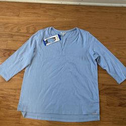 NWT Orvis Ladies 3/4 Leeve Cotton Tee Size L