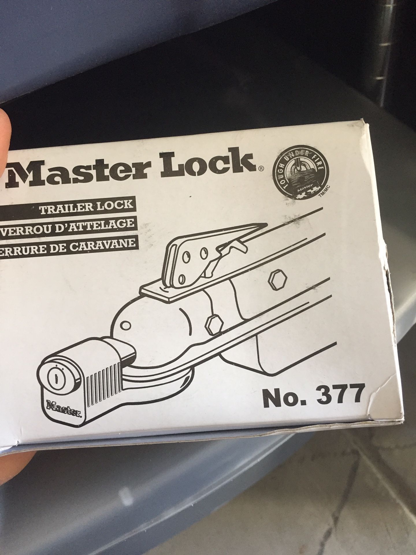 Master lock trailer hitch lock