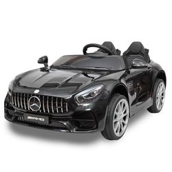 🖤🤍!!BRAND NEW 12V LUXURY REMOTE CONTROL Electric Kid Ride On Car Power Wheels Mercedes Benz GT 2 seater with LEDs,USB, MP3  and FM