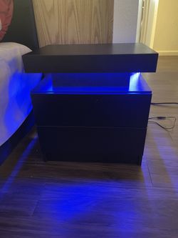 LED Black Night Stands