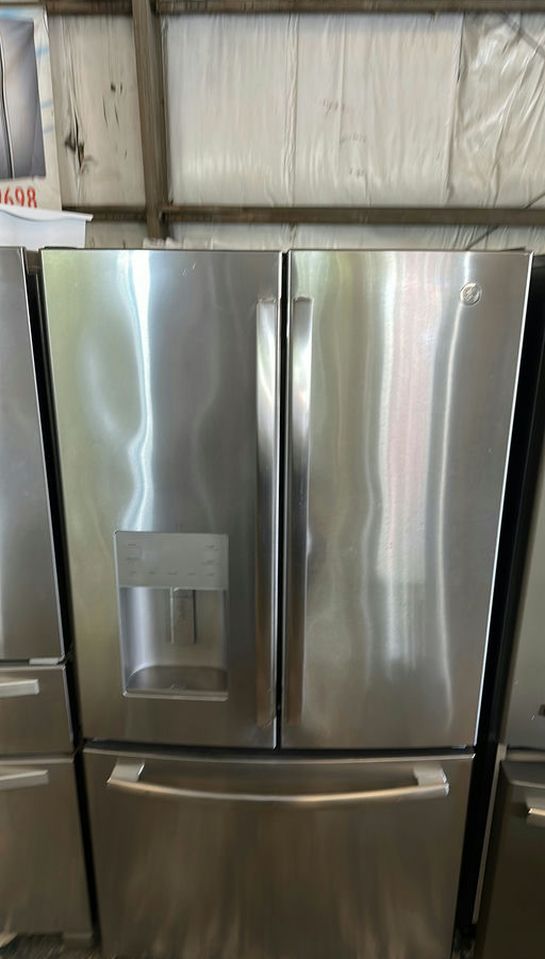 Stainless Steel GE French Door Fridge with Water Dispenser