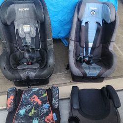 2 Recaro Baby Seats,2 Boosters