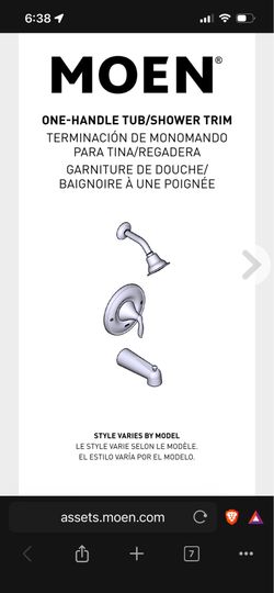 Brand new chrome one handle tub shower trim