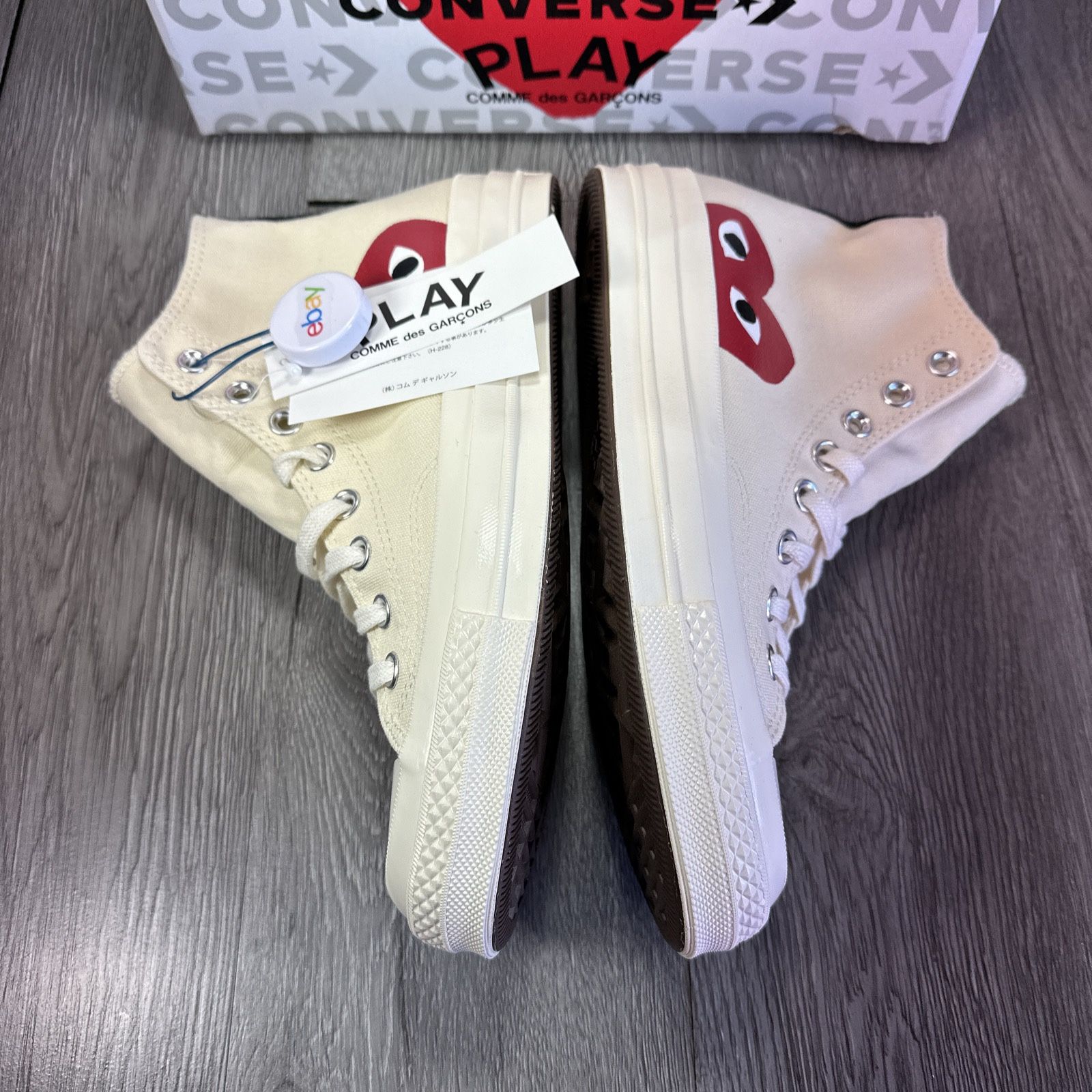 Women 10 Converse x CDG Chuck Taylor Hi Comme des Garcons PLAY