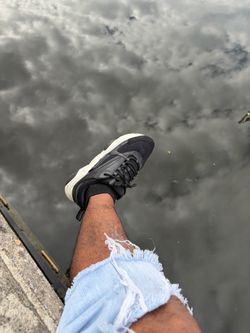 Dior Black Mesh Lace-Up Sneakers White Sole