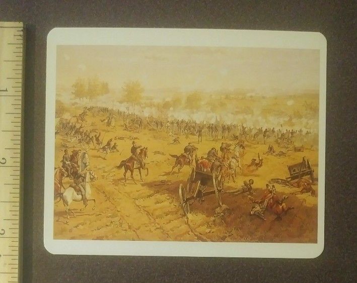 Civil War Union Hancock Battle Of Gettysburg Pickett's Charge General Knowledge Card Vintage Collectible Black White Photo Portrait