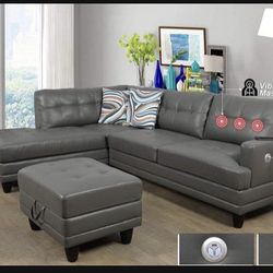 New Sectional And Ottoman 