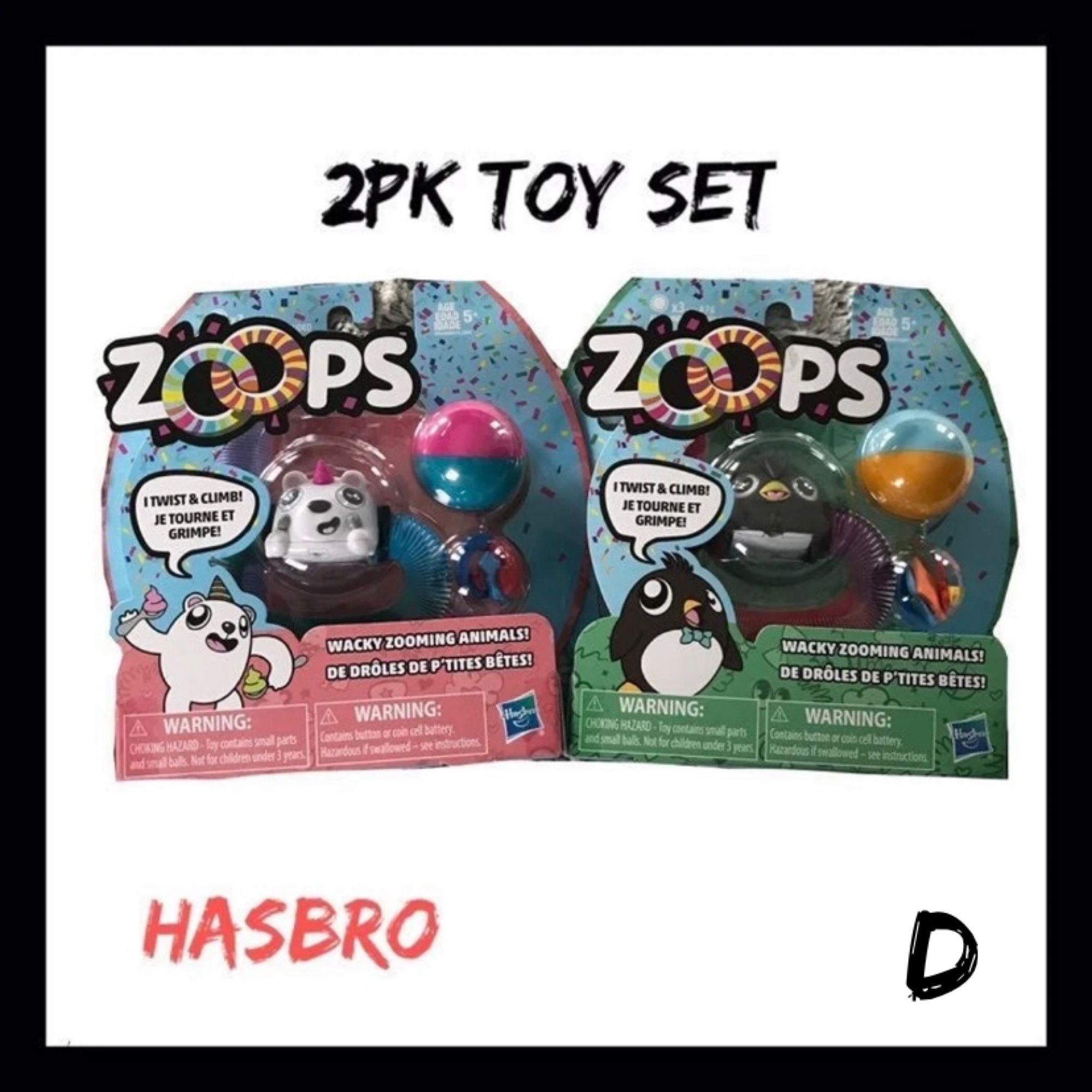 NIB Zoops 2Pk Gift Set D